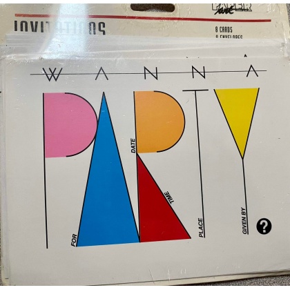 Paper Art Wanna Party Invitations - 8 Packs