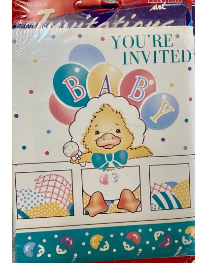 Paper Art You're Invited Baby Invitations - 8 Pack