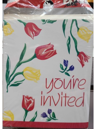 Paper Art You're Invited Tulips Invitations Makeup - 8 Pack