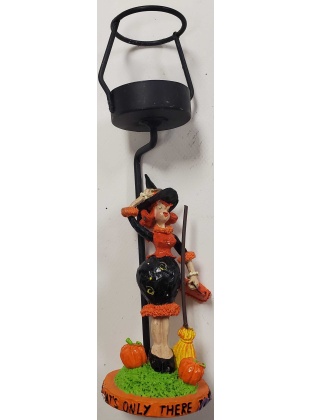 Spooky Hollow Diva Witch Collection Tealight Lamp