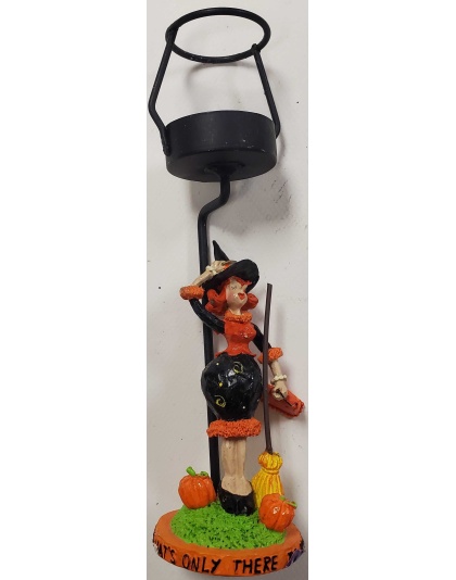 Spooky Hollow Diva Witch Collection Tealight Lamp