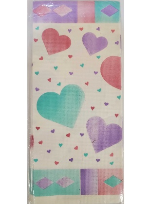 Watercolor Hearts Table Cover