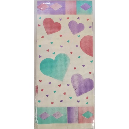 Watercolor Hearts Table Cover