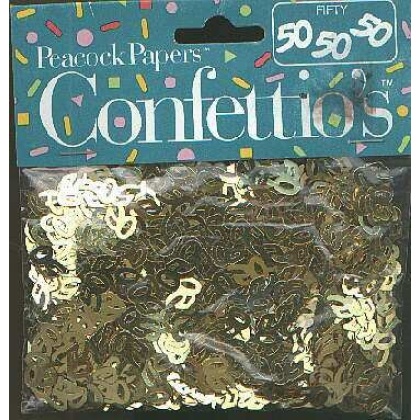 GOLD FIFTY confetti