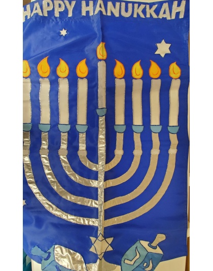 Happy Hanukkah Nylon Applique Flag