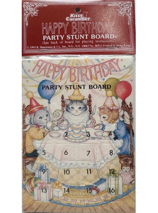 Kitty Cucumber Happy Birthday Party Stunt Board