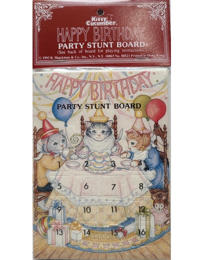 Kitty Cucumber Happy Birthday Party Stunt Board