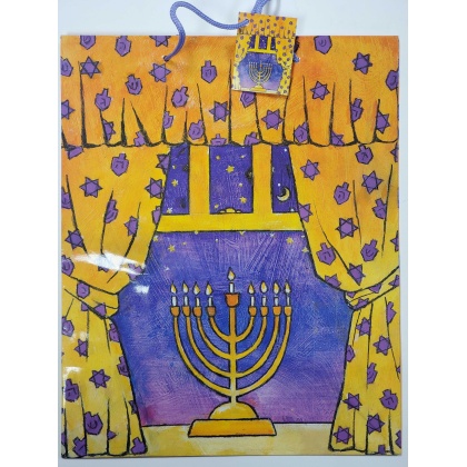 Menorah in the Window Large Gift Bag