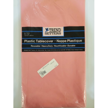 PINK Rectangle Plastic Table Cover by Trend Setters