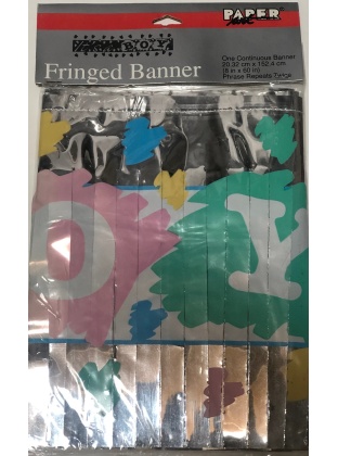 Paper Art Boy Baby Shower Fringed Banner