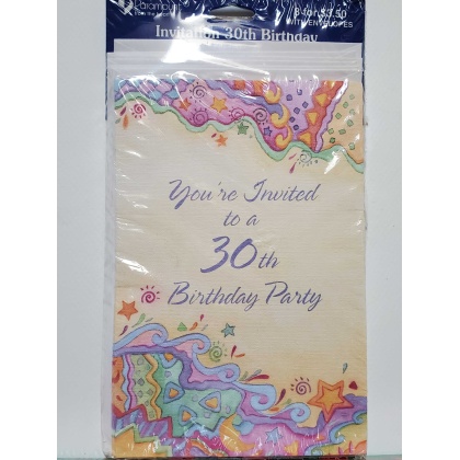 Paramount Cards 30th Birthday Party Invitations - 8 count