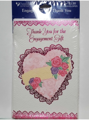 Paramount Cards Engagement Gift Thank You Cards - 8 count