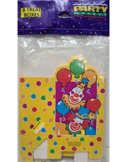 Party Makers Clown Themed Treat Boxes