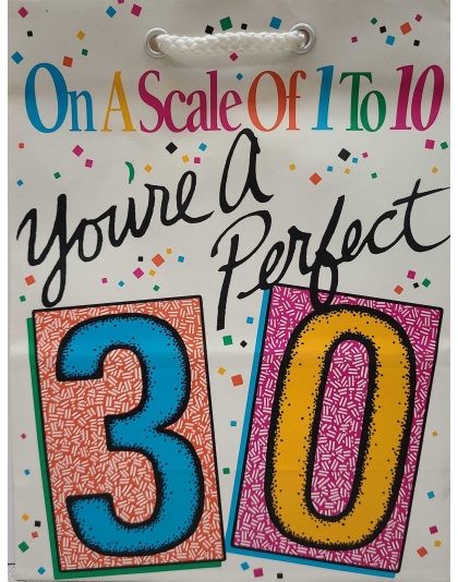 Peacock Papers On A Scale of 1 to 10 You're A Perfect 30 Gift Bags