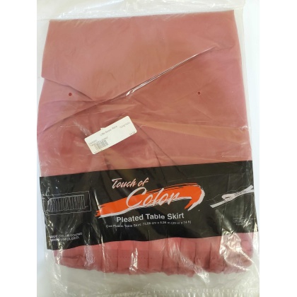 RED Rectangle Adjustable Plastic Table Skirt by Touch of Color