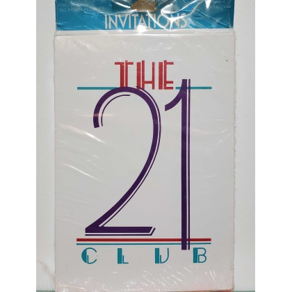 Recycled Paper Products 21st Birthday Invitations - 8 count