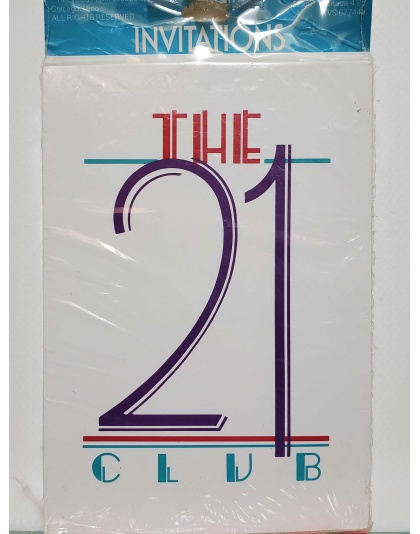 Recycled Paper Products 21st Birthday Invitations - 8 count