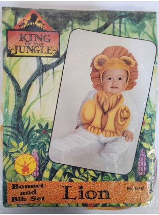 Rubies Bonnet and Bib set - Lion, King of the jungle for babies