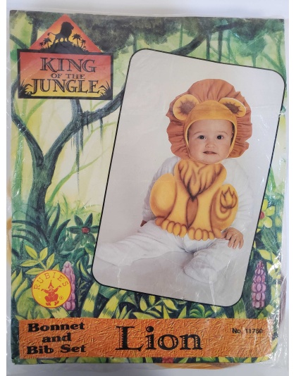Rubies Bonnet and Bib set - Lion, King of the jungle for babies