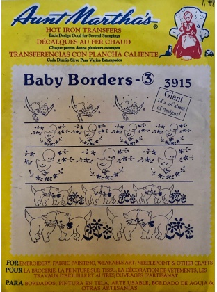 Aunt Martha's Baby Borders - 3 Hot Iron Transfer