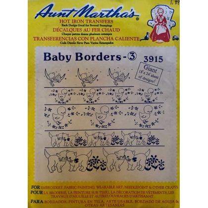 Aunt Martha's Baby Borders - 3 Hot Iron Transfer