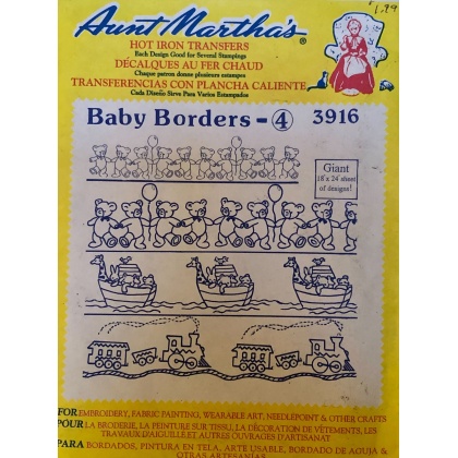 Aunt Martha's Baby Borders - 4 Hot Iron Transfer