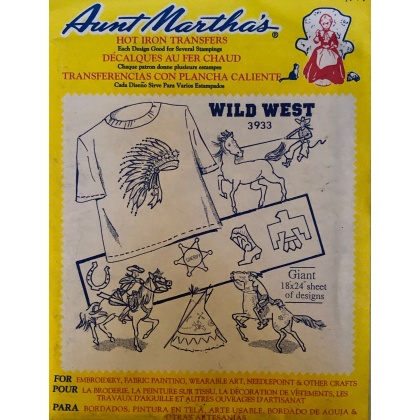 Aunt Martha's Wild West Hot Iron Transfer