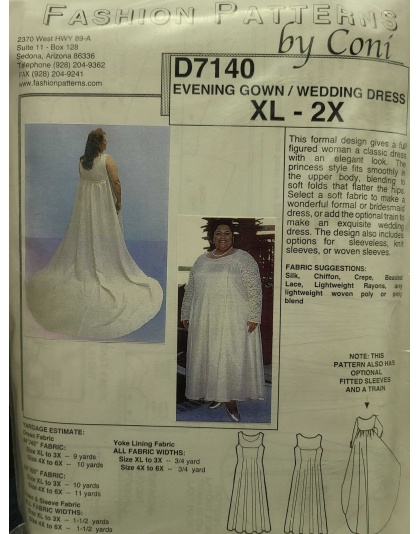 Evening Gown/Wedding dress D7140 Size XL-2X