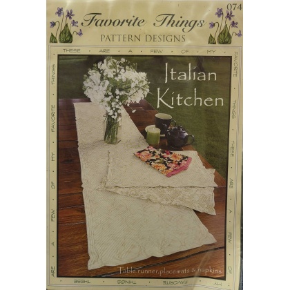 Italian Kitchen Table Runner Placemats and Napkins Pattern by Favorite Things