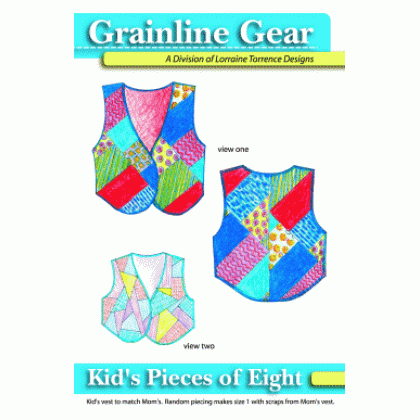 Kids pieces of Eight vest to match moms by Grainline Gear 1507