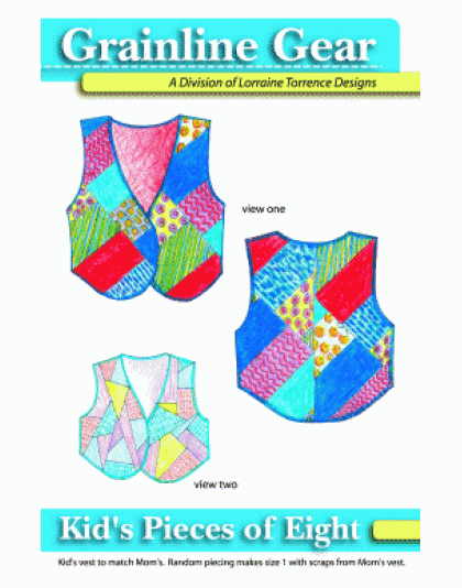 Kids pieces of Eight vest to match moms by Grainline Gear 1507