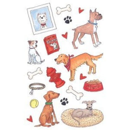 Mambi Minis Stickers 4-1/2X6 3 Sheets/Pkg Dogs