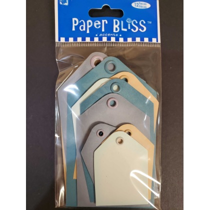 Paper Bliss Embellish - Breeze Chalked Look Tags