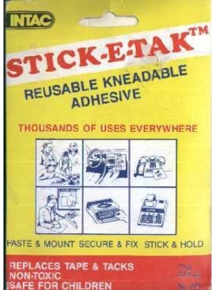 Stick-e-tak reusable kneadable adhesive