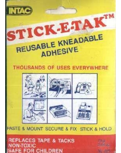 Stick-e-tak reusable kneadable adhesive