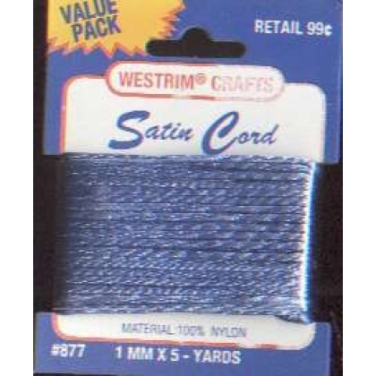 Westrim crafts ROYAL Satin cord style 877 5 yds, 100% nylon, 1 mm