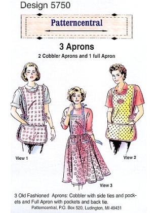 3 Aprons sewing pattern by Patterncentral