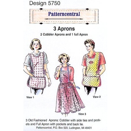 3 Aprons sewing pattern by Patterncentral