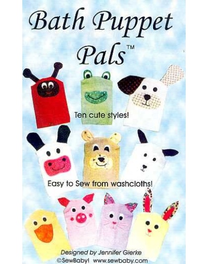 BATH PUPPET PALS sewing pattern by SewBaby