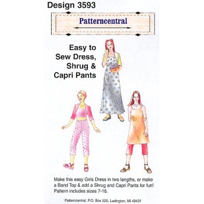 Easy to sew Dress Shrug & Capri Pants Size 7-16