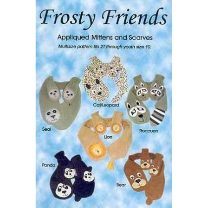 FROSTY FRIENDS MITTENS/SCARF sewing pattern by SewBaby