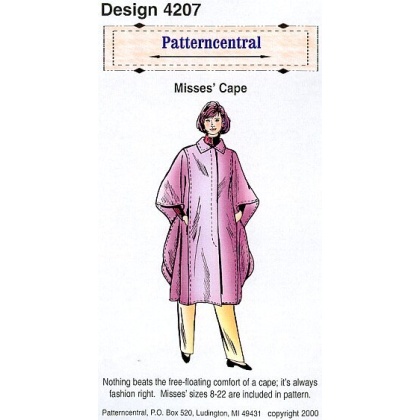 Misses Cape sewing pattern Size 8-22