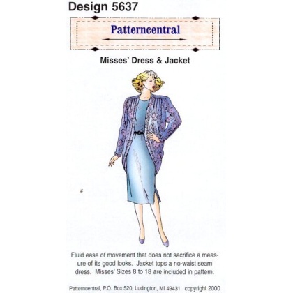 Misses Dress & Jacket sewing pattern Size 8-18