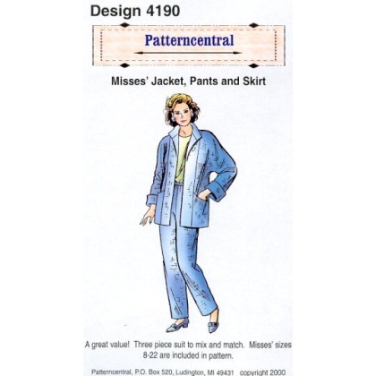 Misses Jacket Pants & Skirt sewing pattern Size 8-22