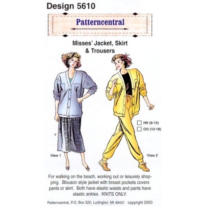 Misses Jacket Skirt & Trousers sewing pattern