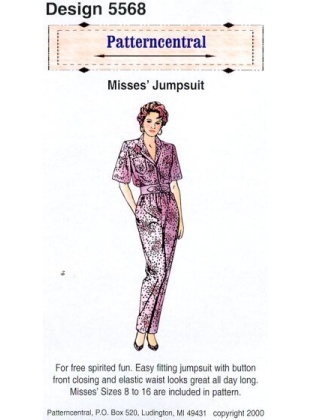 Misses Jumpsuit sewing pattern Size 8-16