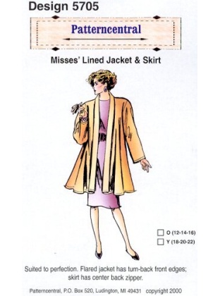Misses Lined Jacket & Skirt pattern