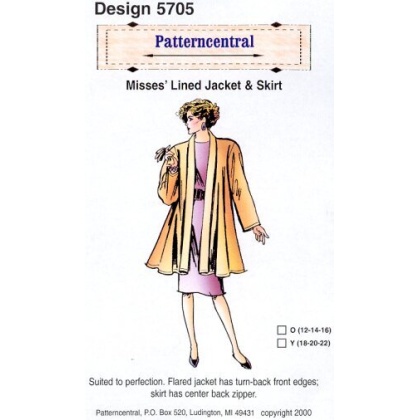 Misses Lined Jacket & Skirt pattern