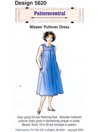 Misses Pullover Dress sewing pattern Size 18-26