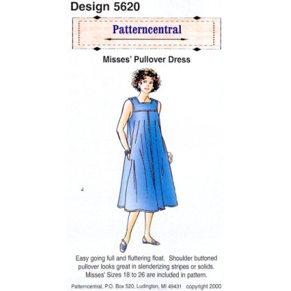 Misses Pullover Dress sewing pattern Size 18-26